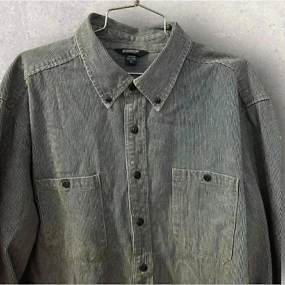 Vintage Oshkosh 1895 Workwear Denim Button Up Shirt Men’s Size XL - Picture 4 of 11